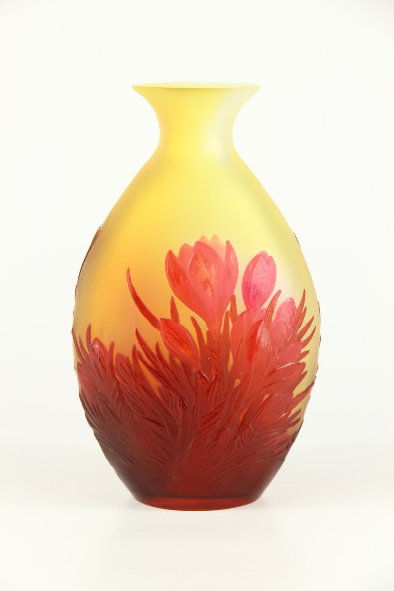 Vase Gallé (Crocus en relief)-photo-2