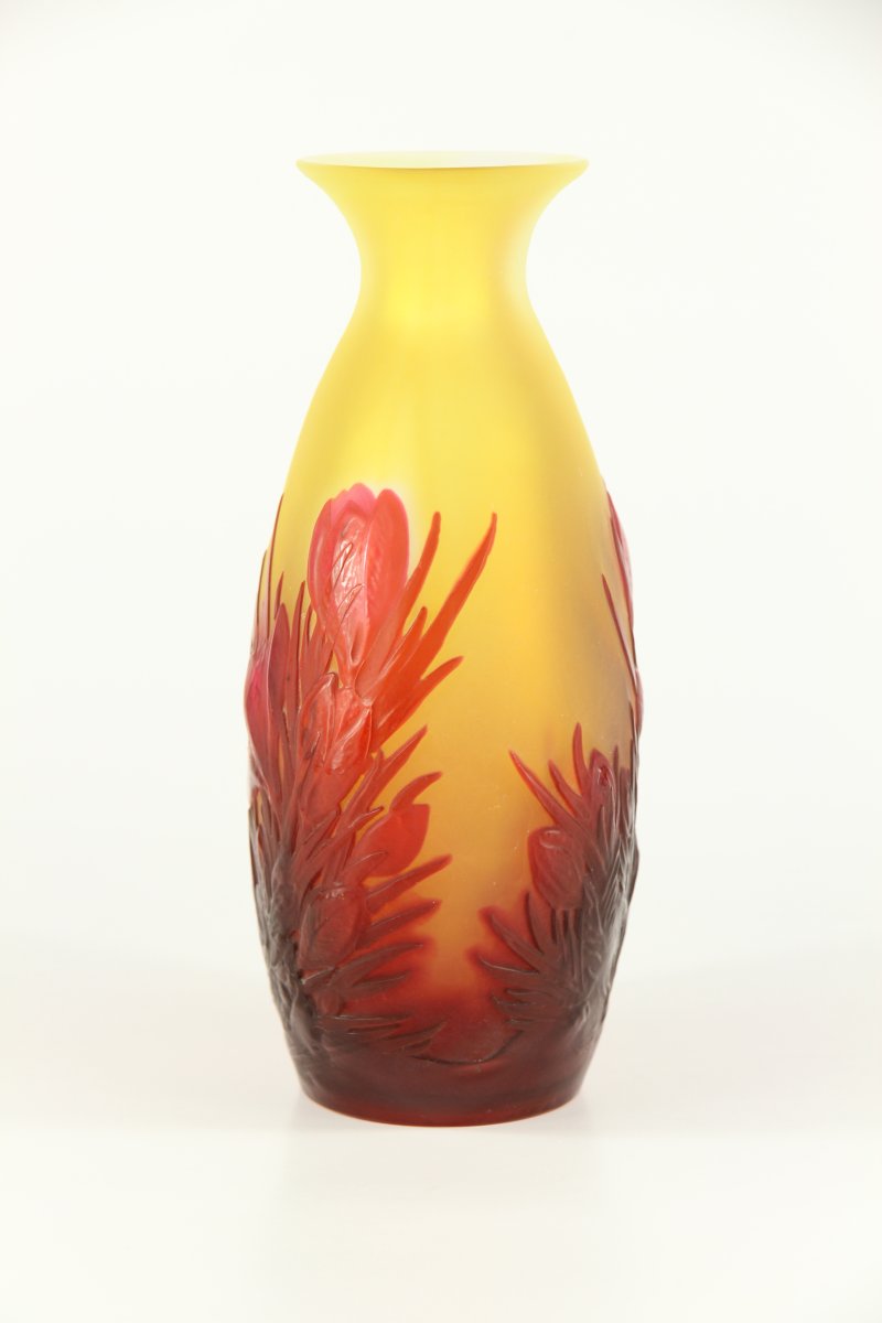 Vase Gallé (Crocus en relief)-photo-4