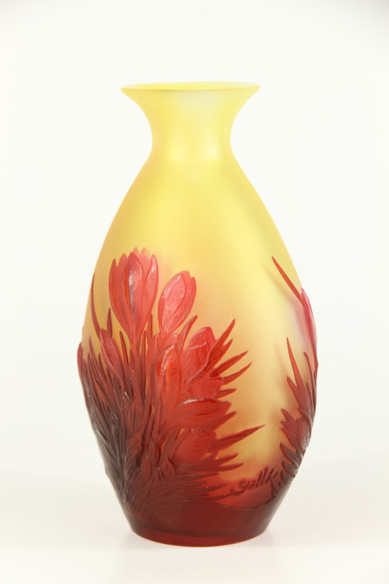 Vase Gallé (Crocus en relief)-photo-5