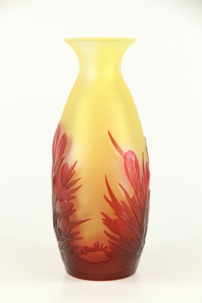 Vase Gallé (Crocus en relief)-photo-6