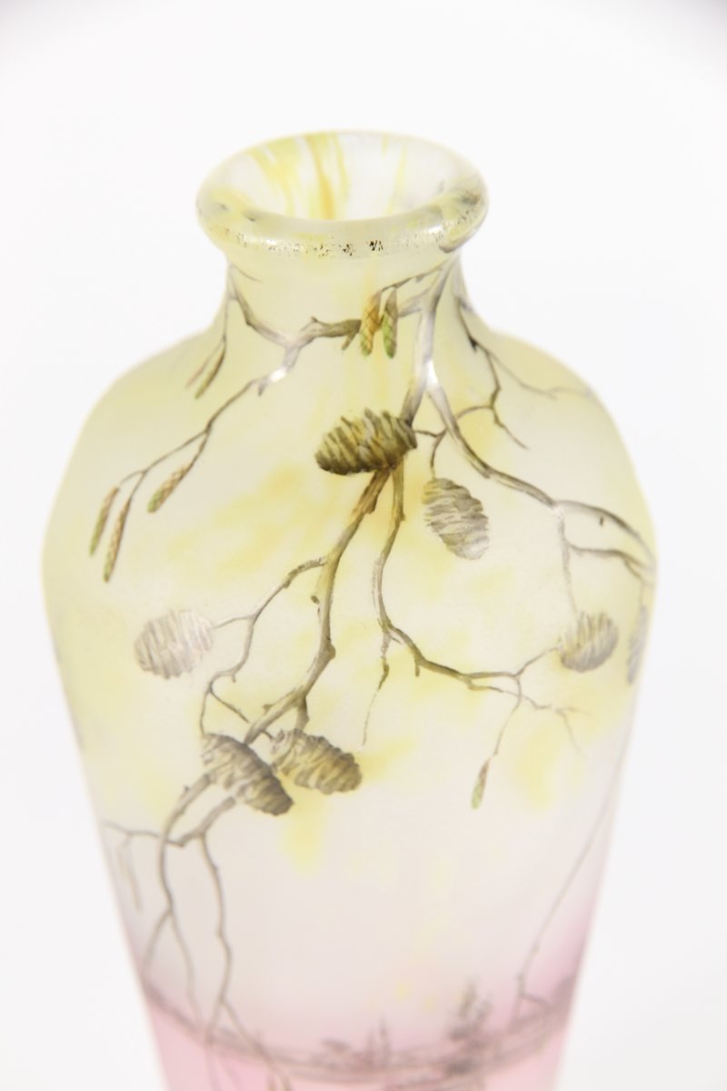 Daum Nancy Vase (lake Scene With Alder Branches)-photo-4