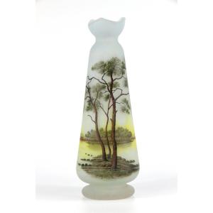 Vase Daum Nancy (paysage Lacustre)