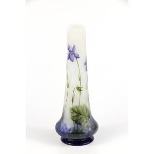 Vase Daum Nancy (Violettes)
