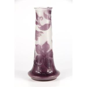 Vase Gallé (clématites)