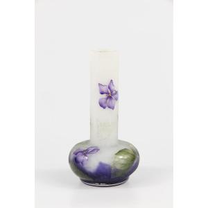 Vase Daum Nancy (violettes)