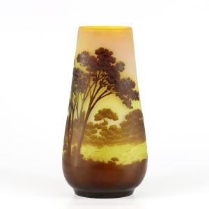 Vase Gallé (paysage fluvial)