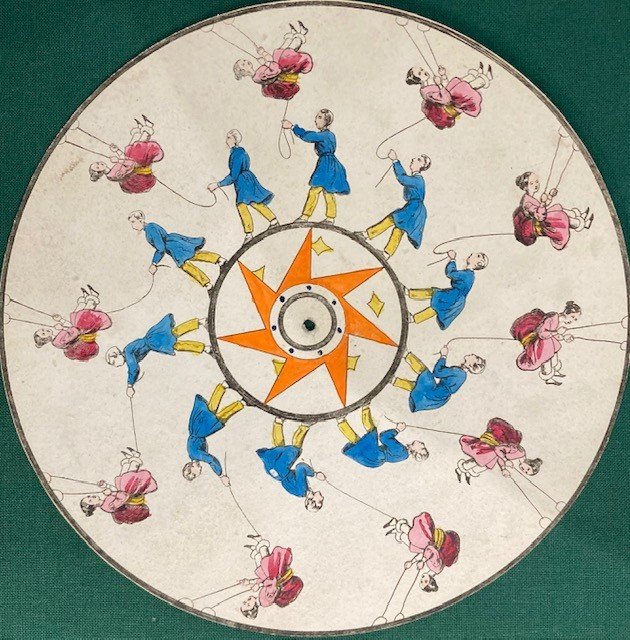 PRECINEMA - Phenakitiscope - Ensemble de trente disques décorés à l'Eau-forte réhaussée - Circa 1850-photo-3