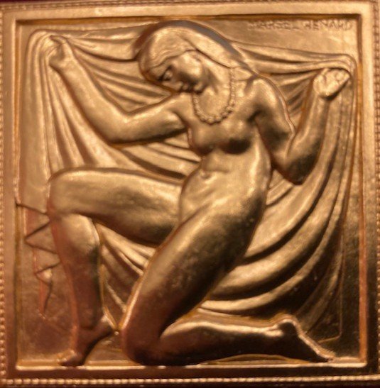 Gold Plated Brooch - Art Deco Signed Marcel Renard (1893-1974)