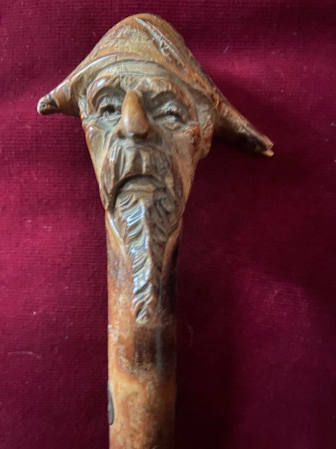 Medlar Collection Cane Representing A Caricature Of Napoleon III