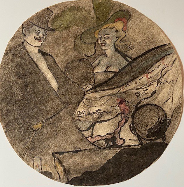 French School 1900-1910 In The Taste Of Forain, Toulouse-lautrec - The Cabaret Dancer