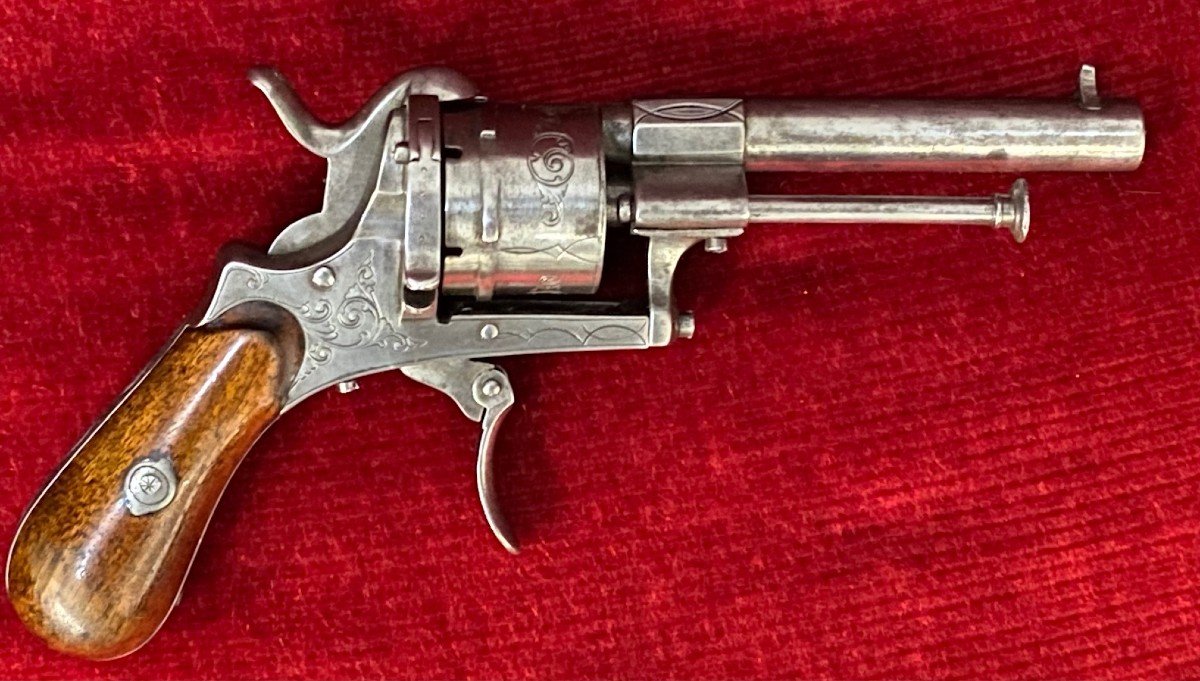 Pinfire Revolver, Engraved, Six Shots, Caliber 7 Mm