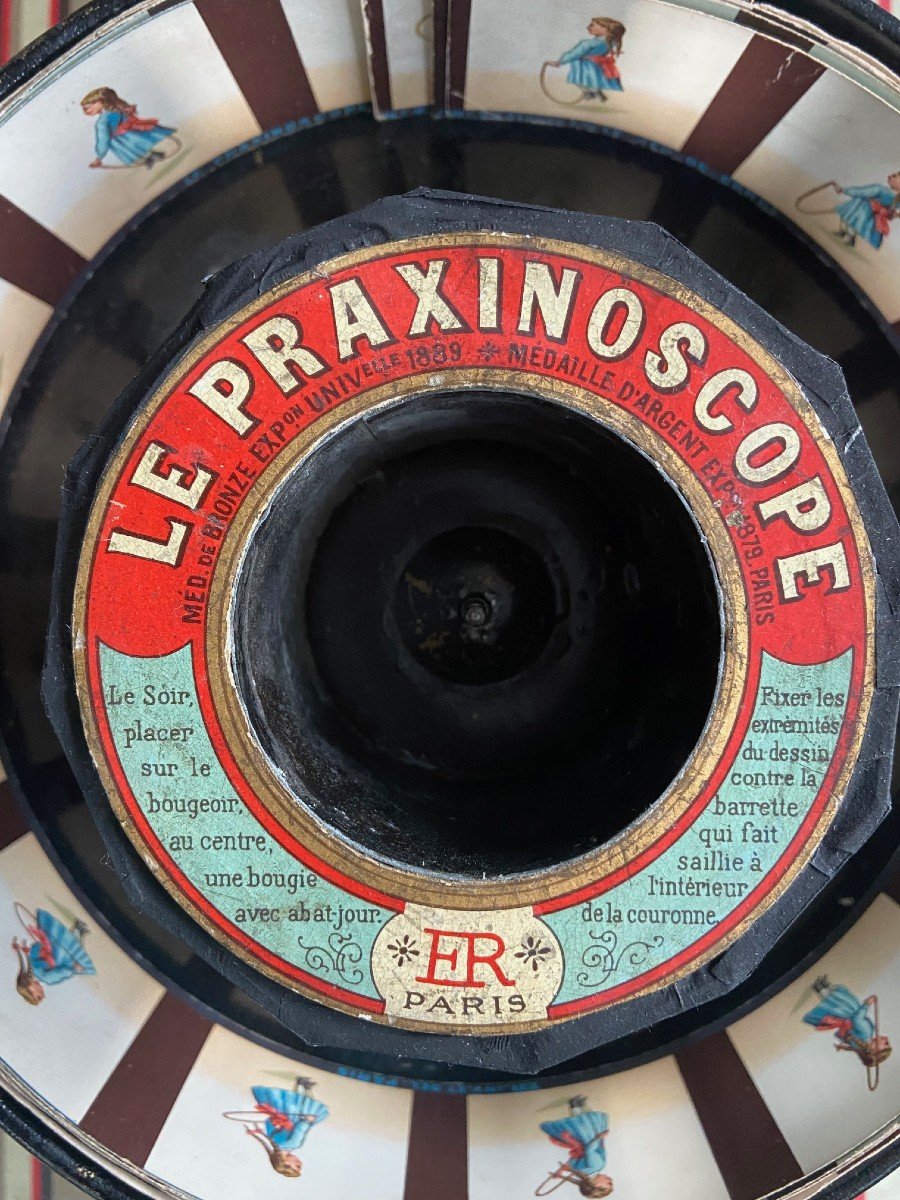 Precinema - Praxinoscope d'Emile Reynaud avec 5 Bandes- Circa 1875/1880-photo-2