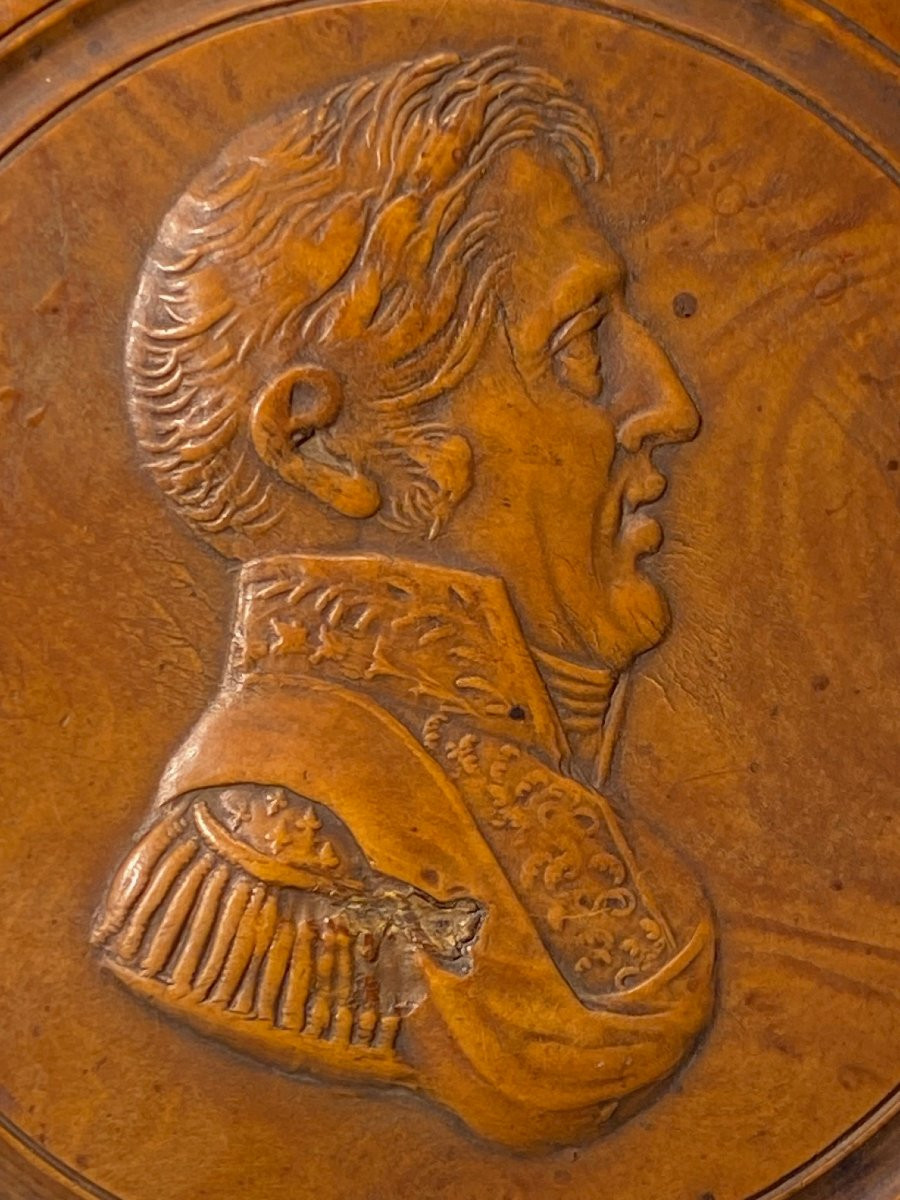 Seditious Round Box "napoleon Towards The Arc De Triomphe" - Circa 1830-photo-6