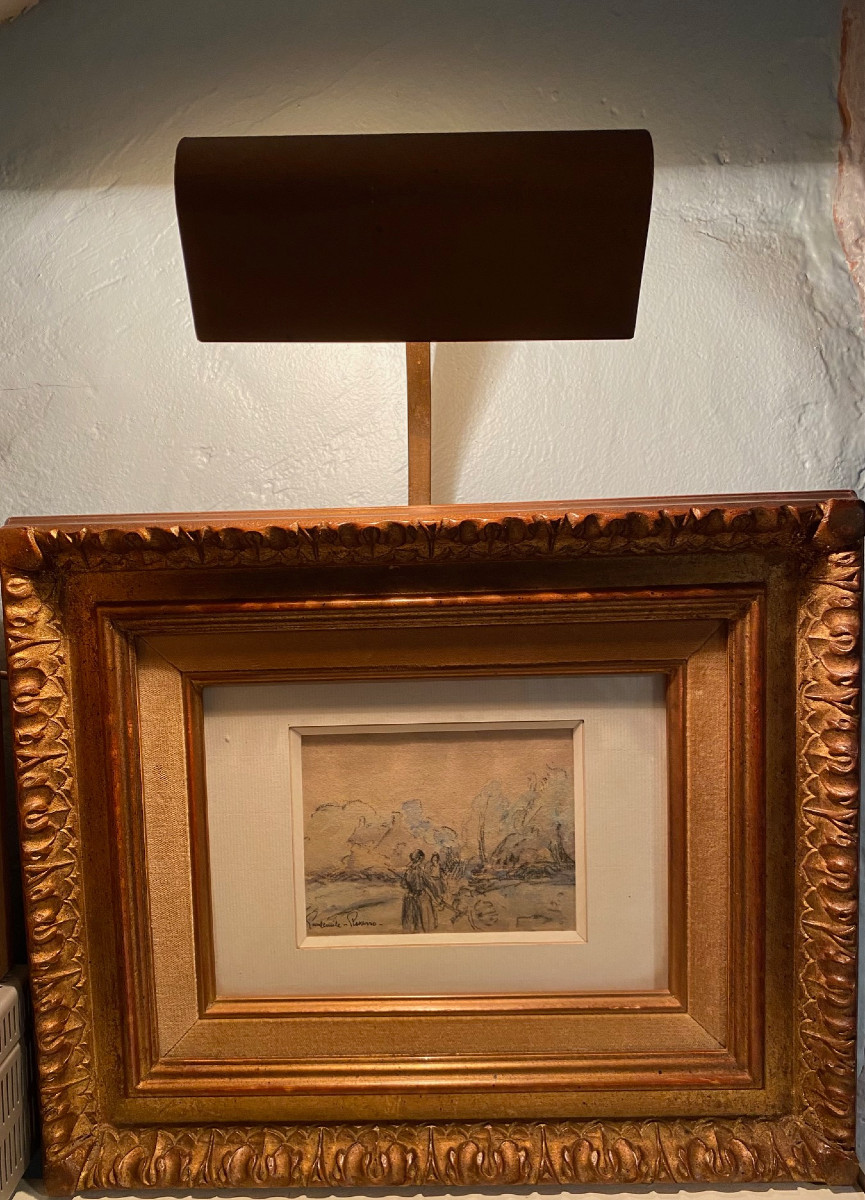 PISSARO Paulemile (1884-1972) - Scène pastorale - Aquarelle - Crayon -photo-4