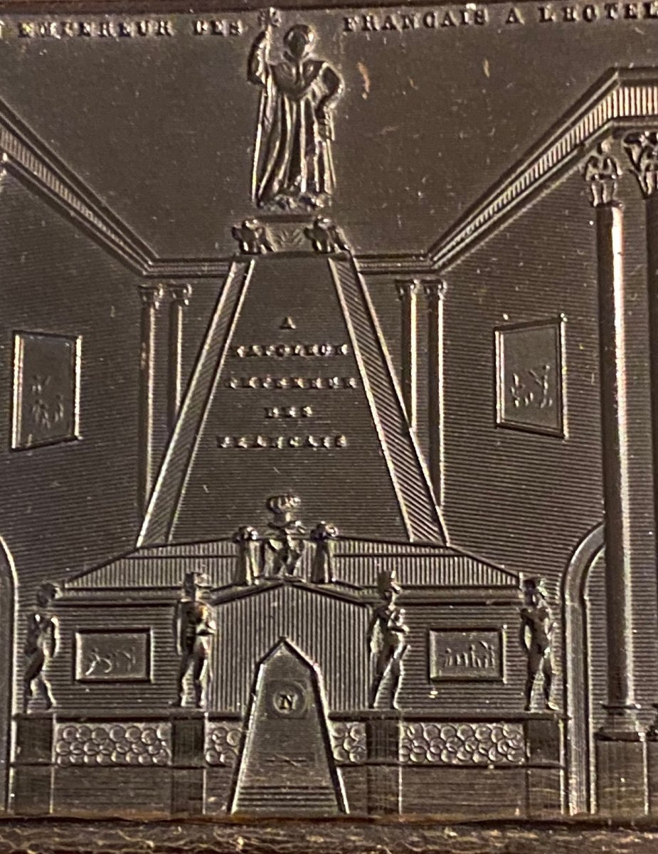 Rectangular Snuffbox With Relief Decoration "tomb Of Napoleon, Emperor Of The French" - Empire-photo-4
