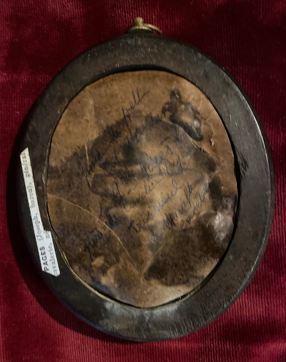 Miniature Of Brigadier General Joseph Pages (1754-1814) - Baron Of The Empire - Empire Period-photo-2