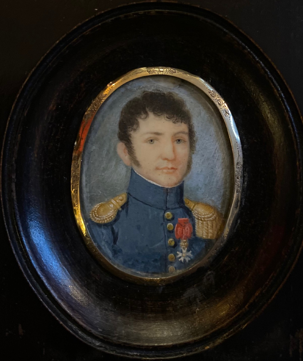 Miniature Of A Young Officer With The Legion Of Honour - Empire Period