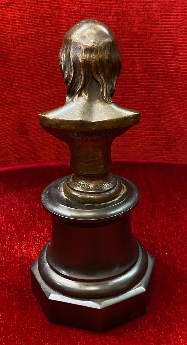 Bronze Bust Of Beranger (1780-1857) Signed Fanny Dubois-davesnes (1826-1900)-photo-1
