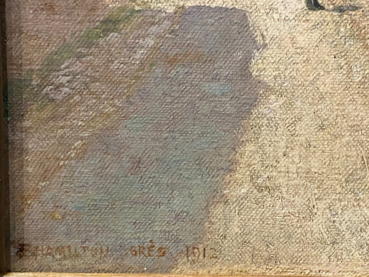 Ewd Hamilton (1864-1943) - View Of The Village Of Grez-sur-loing -photo-4