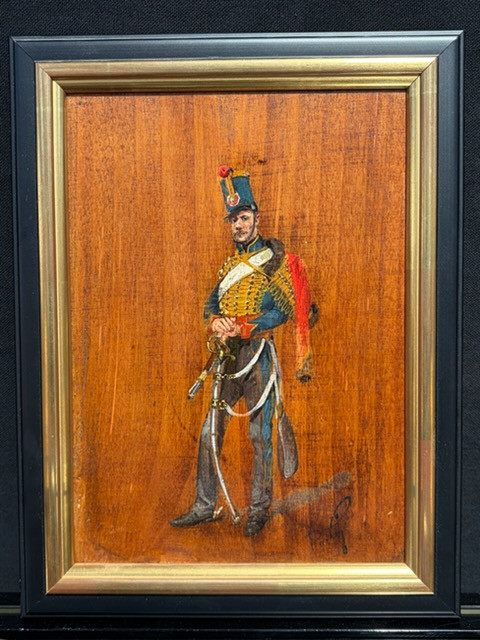 Wilder M. Darling (1856-1933) - Officer Of The 4th Regiment Of Hussars - Painting On Panel