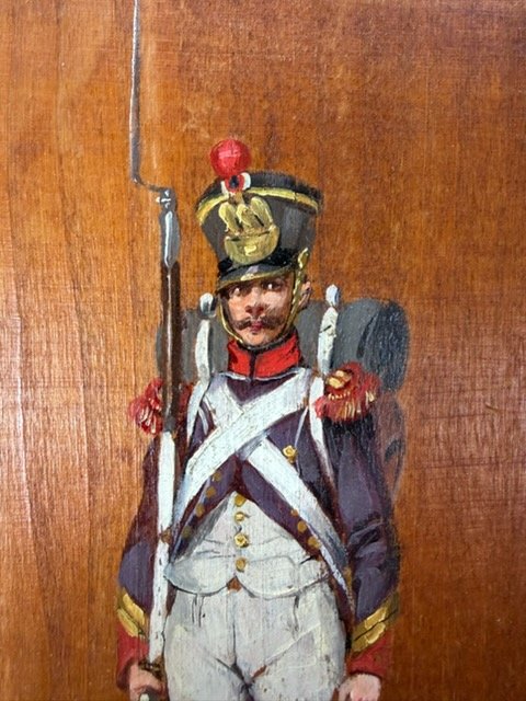 Wilder M. Darling (1856-1933) - Tirailleur De La Garde Impériale - Painting On Panel-photo-3