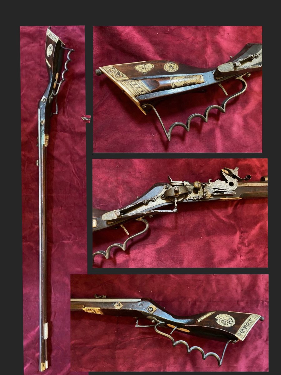 Arquebuse à rouet "Tschinke" - Epoque 1630,  poinçon de SACHSEN sur le canon octogonal.
