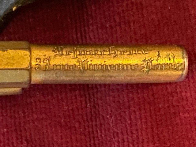 Pistolet à broche , plaqué or , signé "LE FAUCHEUX PARIS" - Calibre 5,5-photo-1