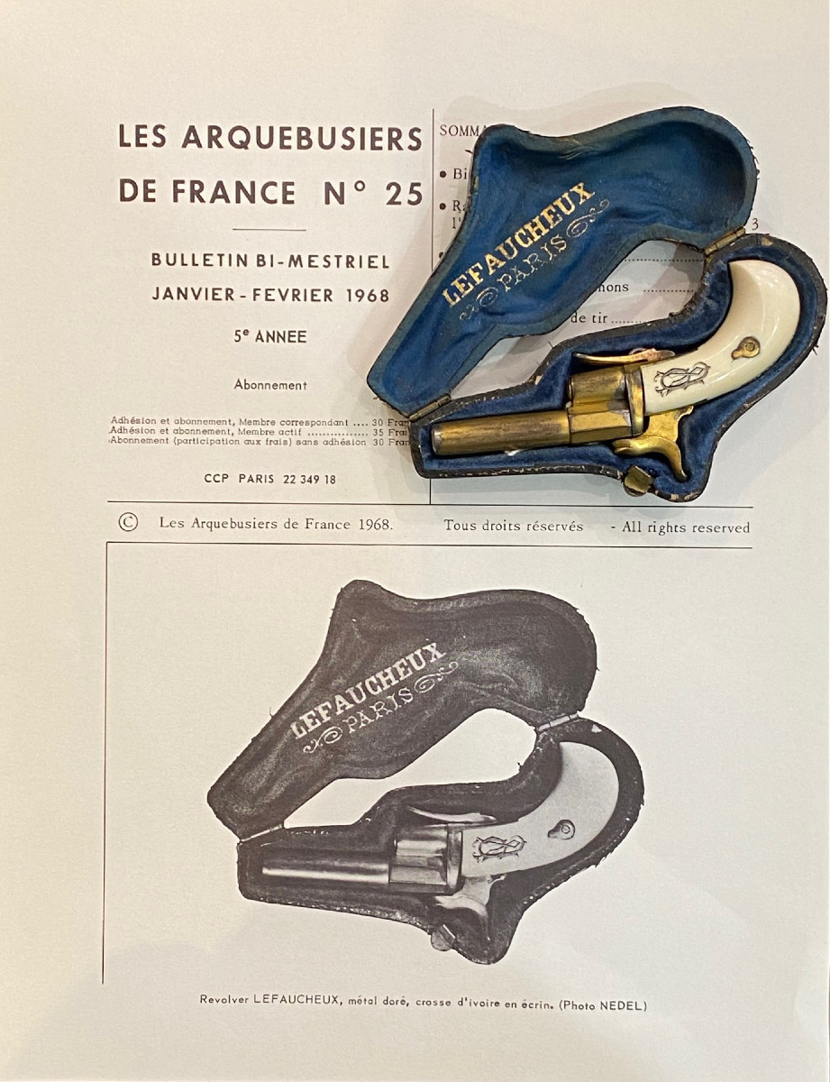 Gold-plated Pinfire Pistol, Signed 