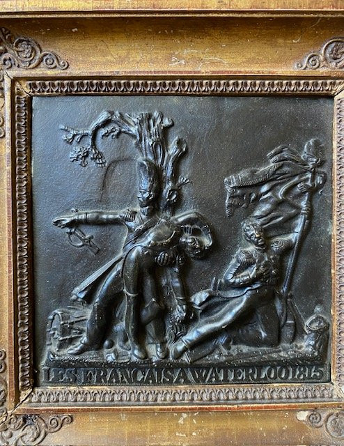 Bas relief en bronze patiné, Souvenir Napoléonnien - Waterloo - 1815-photo-2