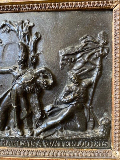 Bas relief en bronze patiné, Souvenir Napoléonnien - Waterloo - 1815-photo-3