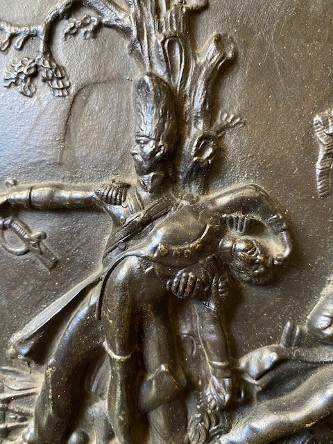 Bas relief en bronze patiné, Souvenir Napoléonnien - Waterloo - 1815-photo-4
