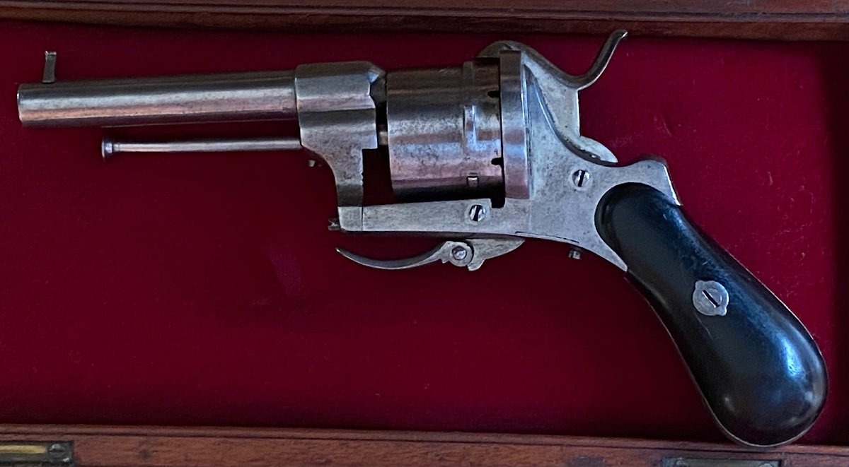 Pinfire Revolver (6 Shots), 7 Mm Caliber Engraved F S - Francisque Sarcey (1827-1899)-photo-4