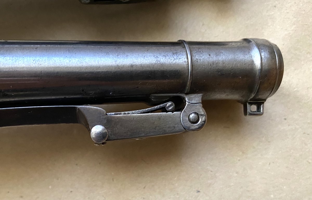 Paire de pistolets à silex à l’écossaise de type Queen Ann à coffre - Circa 1790-photo-6
