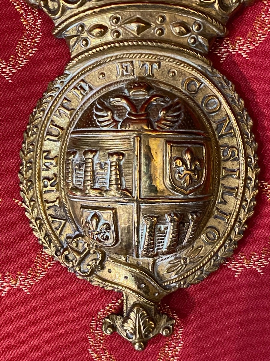 Plaque Héraldique De La Famille Pozzo Di Borgo - Motto -photo-2