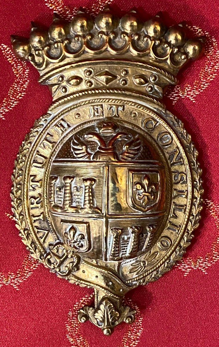 Plaque Héraldique De La Famille Pozzo Di Borgo - Motto 