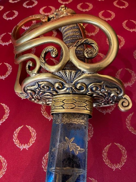 Sabre de récompense -Mexique- Offert au Gal Mexicain Juan RIVAS par le Maréchal  BAZAINE- 1864-photo-4