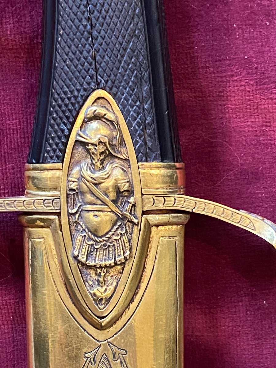Sabre de récompense offert par le Général MOREAU (1763-1813)  en l'An IX.-photo-3