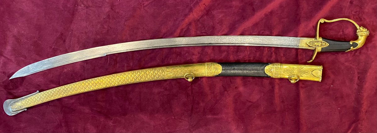 Sabre de récompense offert par le Général MOREAU (1763-1813)  en l'An IX.-photo-7