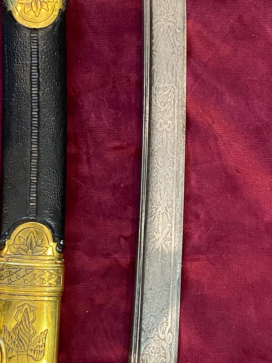 Sabre de récompense offert par le Général MOREAU (1763-1813)  en l'An IX.-photo-8