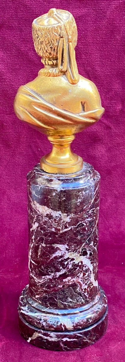 Gilded Bronze Bust Of A Russian Figure - Late 19th Century-photo-4