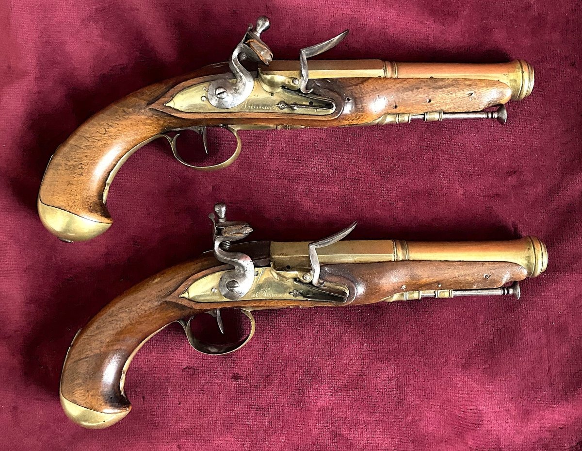 Pair Of Navy Officer's Pistols