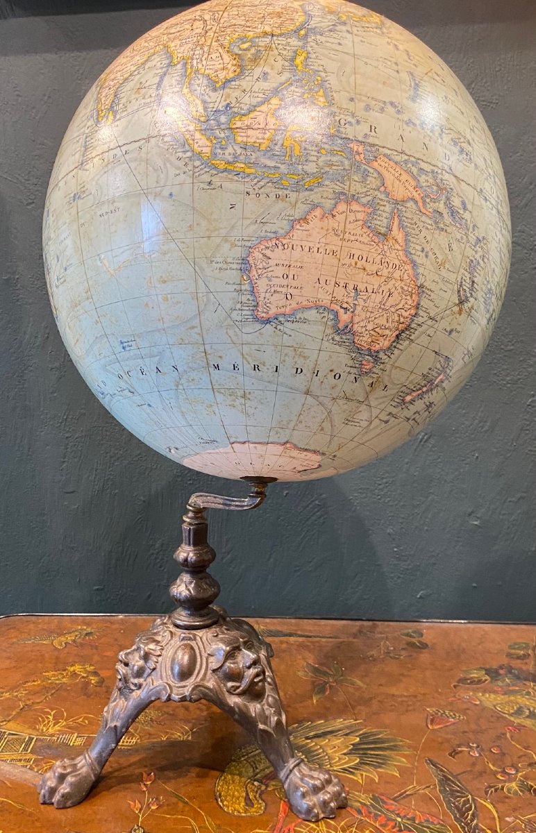 Globe terrestre de J. LEBEGUE & Cie - Paris - Ø 30 cm - circa 1880/1890