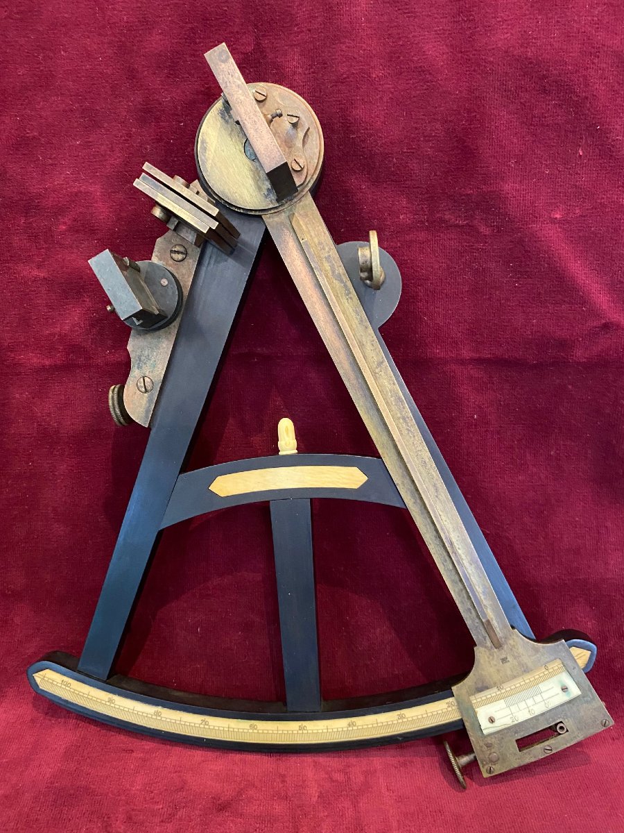 Octant Signed "auguste Roux," Son Of Joseph II Roux, Royal Hydrographer—late 18th Century 