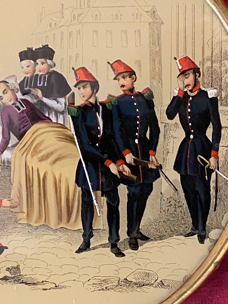 Boite à bonbons fixé sous verre -  Mgr AFFRE (1793-1848) meurt lors des insurrections de 1848.-photo-3