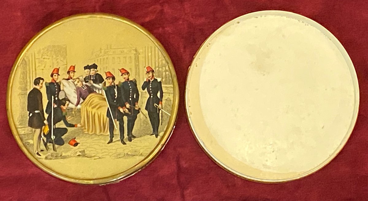 Boite à bonbons fixé sous verre -  Mgr AFFRE (1793-1848) meurt lors des insurrections de 1848.-photo-6