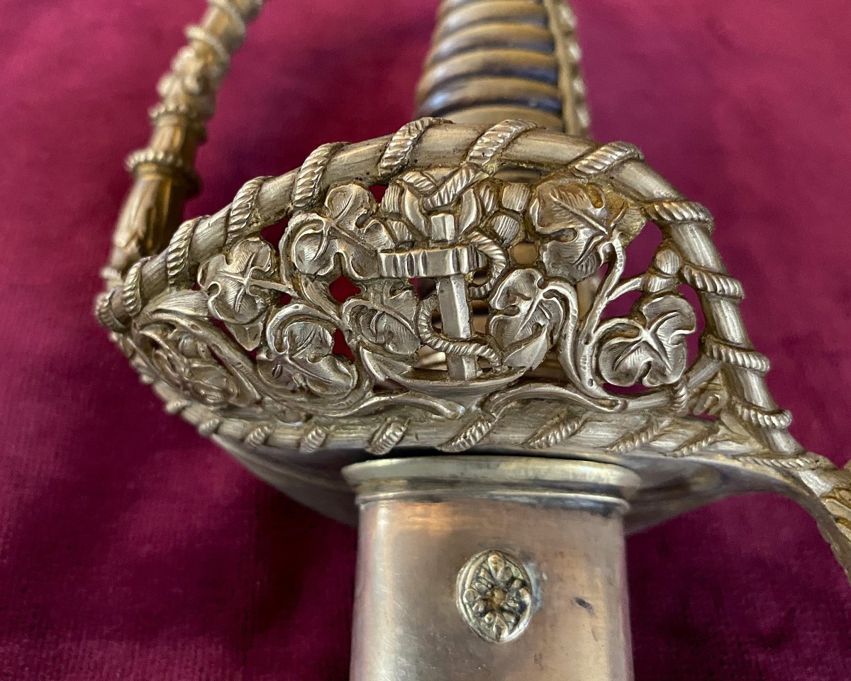 Sabre d’officier de marine Mle 1837 du 2nd Empire-photo-1