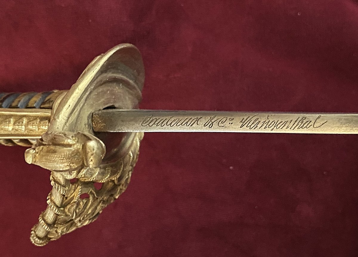 Sabre d’officier de marine Mle 1837 du 2nd Empire-photo-3