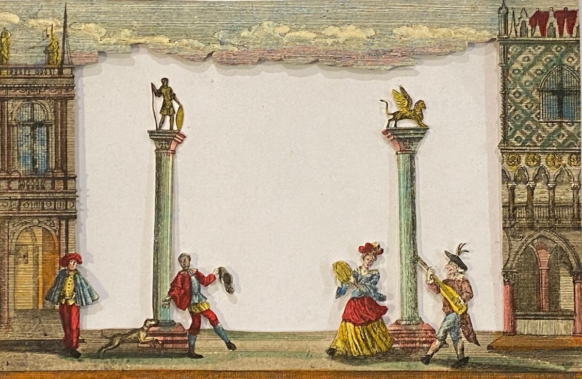 Théâtre  d' ENGELBRECHT - Vues à perspective - Carnaval de Venise - XVIII Siècle -photo-4