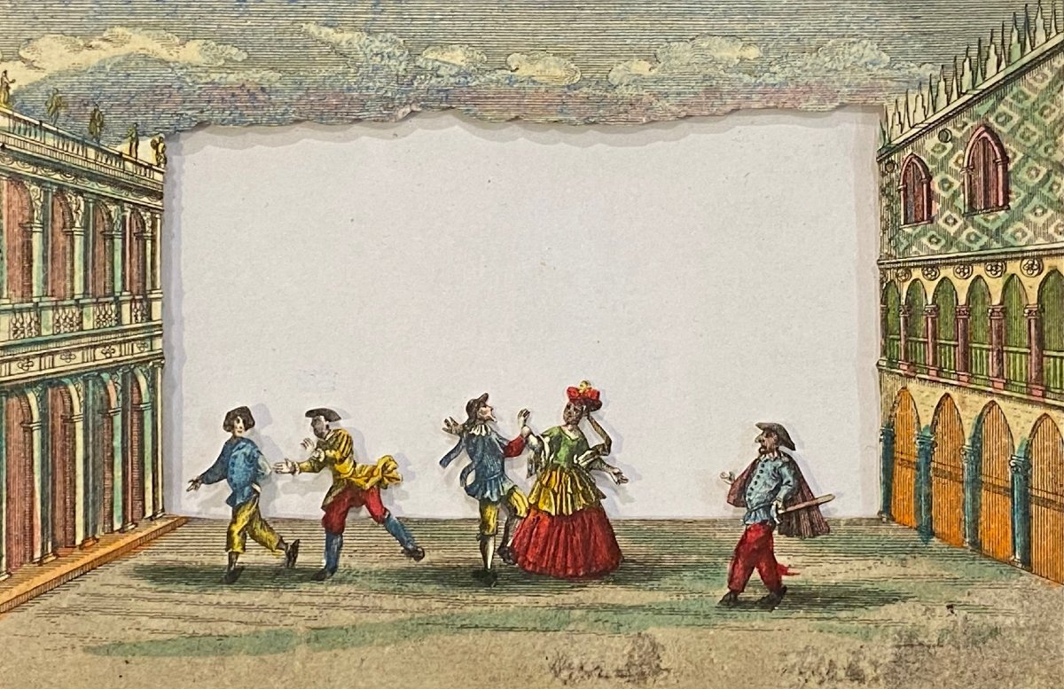 Théâtre  d' ENGELBRECHT - Vues à perspective - Carnaval de Venise - XVIII Siècle -photo-1