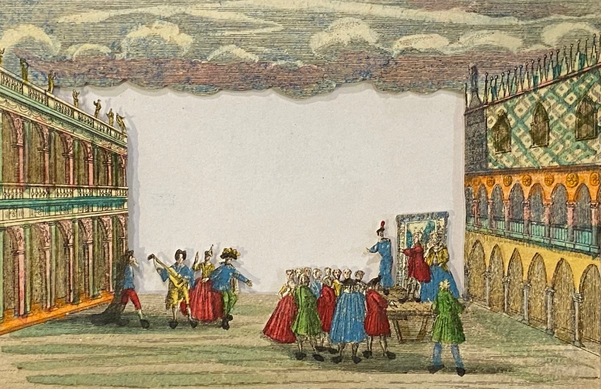 Théâtre  d' ENGELBRECHT - Vues à perspective - Carnaval de Venise - XVIII Siècle -photo-2